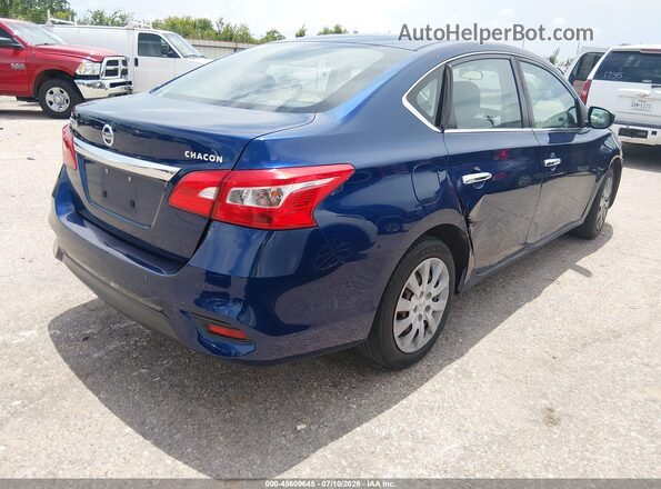 3N1AB7AP5KY264703 2019 NISSAN SENTRA Blue Задня права чверть