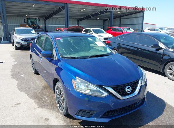 3N1AB7AP5KY267360 2019 NISSAN SENTRA Blue Widok z przodu