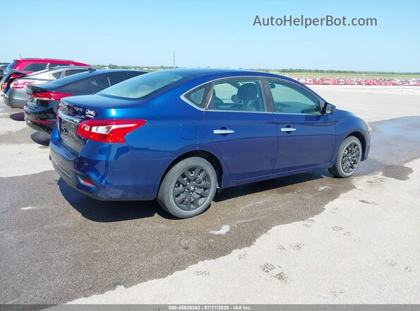 3N1AB7AP5KY267360 2019 NISSAN SENTRA Blue Tył prawy
