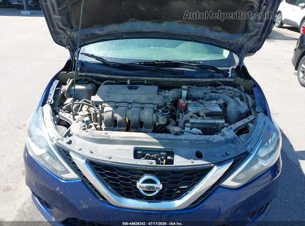 3N1AB7AP5KY267360 2019 NISSAN SENTRA Blue Widok z tyłu