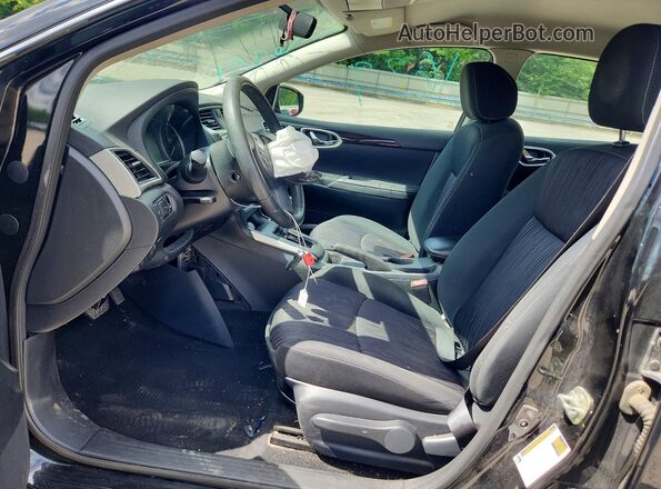 3N1AB7AP5KY287222 2019 NISSAN SENTRA Black წინა სალონის ხედი