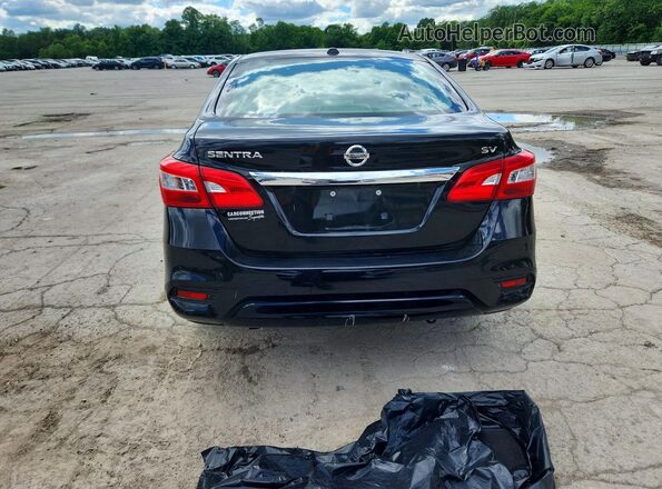 3N1AB7AP5KY287222 2019 NISSAN SENTRA Black უკანა ხედი