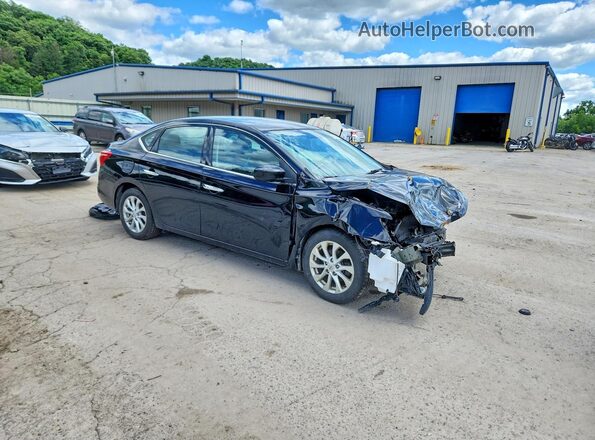 3N1AB7AP5KY287222 2019 NISSAN SENTRA Black წინა მარჯვენა