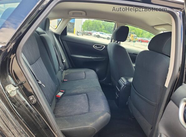3N1AB7AP5KY287222 2019 NISSAN SENTRA Black უკანა სავარძლების ხედი