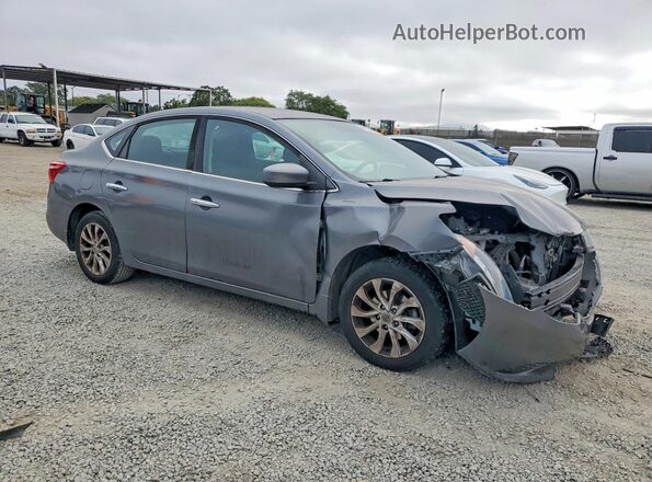 3N1AB7AP5KY292355 2019 NISSAN SENTRA Серый Передняя правая четверть