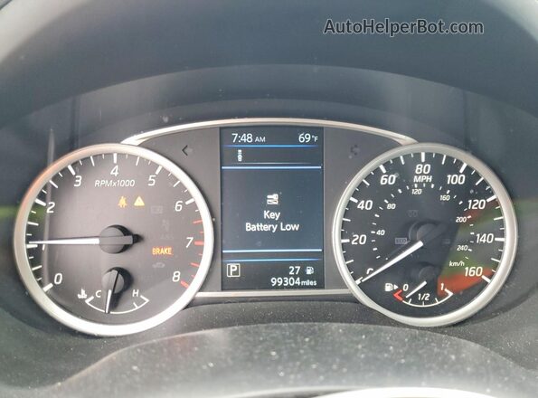 3N1AB7AP5KY292355 2019 NISSAN SENTRA Серый Вид щитка приборов