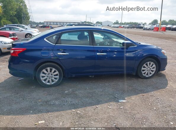 3N1AB7AP5KY304665 2019 NISSAN SENTRA Синий Вид задней части салона
