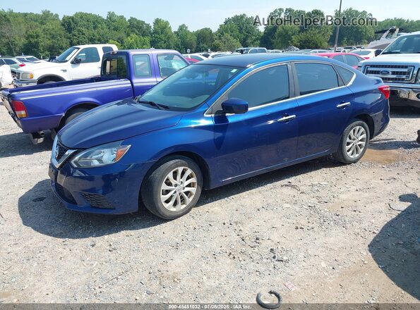 3N1AB7AP5KY309932 2019 NISSAN SENTRA Blue Przód lewy