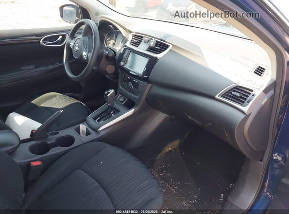 3N1AB7AP5KY309932 2019 NISSAN SENTRA Blue Widok wnętrza z przodu