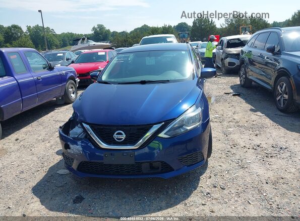 3N1AB7AP5KY309932 2019 NISSAN SENTRA Blue Widok wnętrza z tyłu