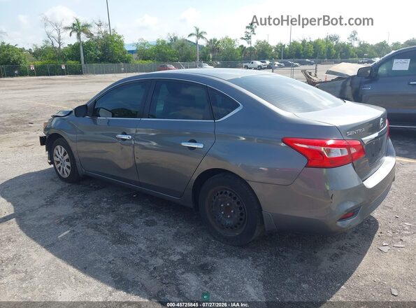 3N1AB7AP5KY324558 2019 NISSAN SENTRA Серый Задняя левая четверть