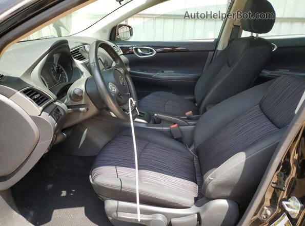 3N1AB7AP5KY327153 2019 NISSAN SENTRA Черный Вид салона спереди