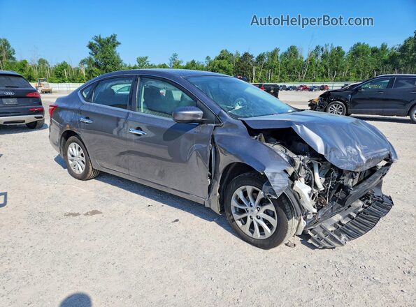 3N1AB7AP5KY335754 2019 NISSAN SENTRA Gray Przód prawy