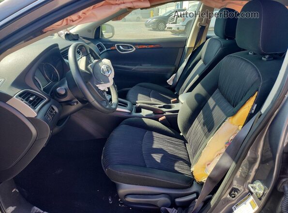 3N1AB7AP5KY335754 2019 NISSAN SENTRA Gray Widok wnętrza z przodu
