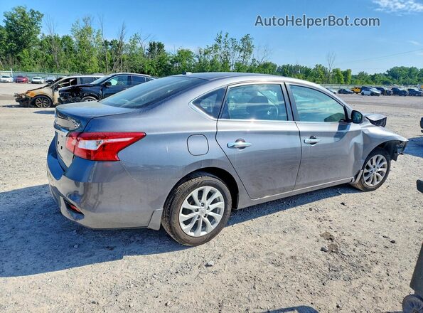 3N1AB7AP5KY335754 2019 NISSAN SENTRA Gray Tył prawy