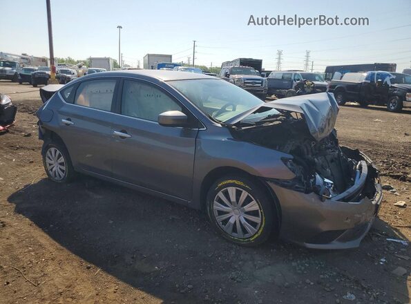 3N1AB7AP5KY351257 2019 NISSAN SENTRA Gray Առջևի աջ