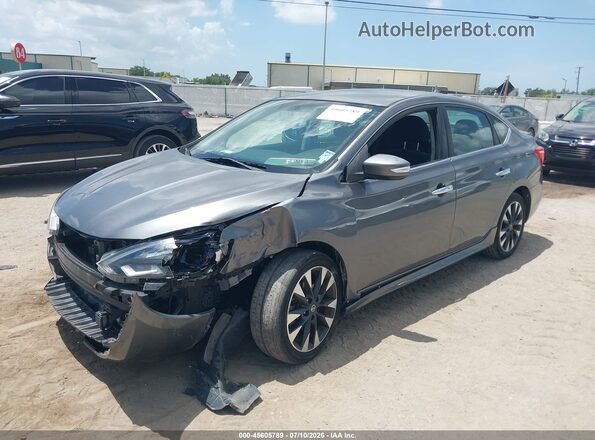 3N1AB7AP5KY365658 2019 NISSAN SENTRA Gray Передня ліва чверть