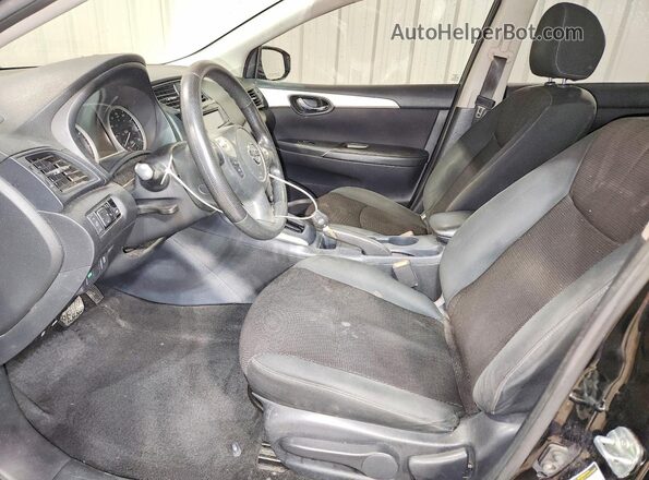 3N1AB7AP5KY389085 2019 NISSAN SENTRA Black Widok wnętrza z przodu