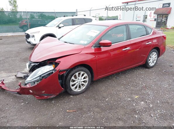 3N1AB7AP5KY398577 2019 NISSAN SENTRA Красный Передняя левая четверть