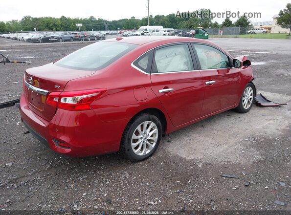 3N1AB7AP5KY398577 2019 NISSAN SENTRA Красный Задняя правая четверть