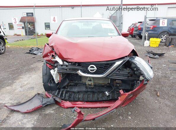 3N1AB7AP5KY398577 2019 NISSAN SENTRA Красный Вид щитка приборов