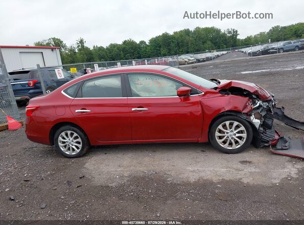 3N1AB7AP5KY398577 2019 NISSAN SENTRA Красный Вид задней части салона