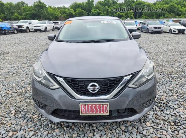 3N1AB7AP5KY416656 2019 NISSAN SENTRA Gray Դիմացի տեսք