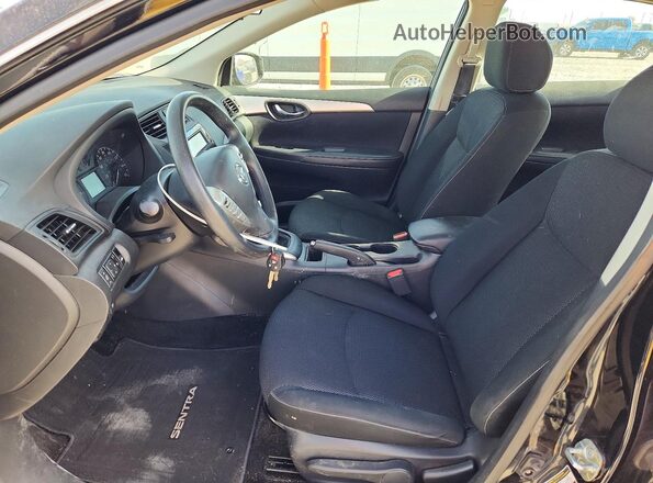 3N1AB7AP5KY443632 2019 NISSAN SENTRA Black Սալոնի դիմացի տեսք