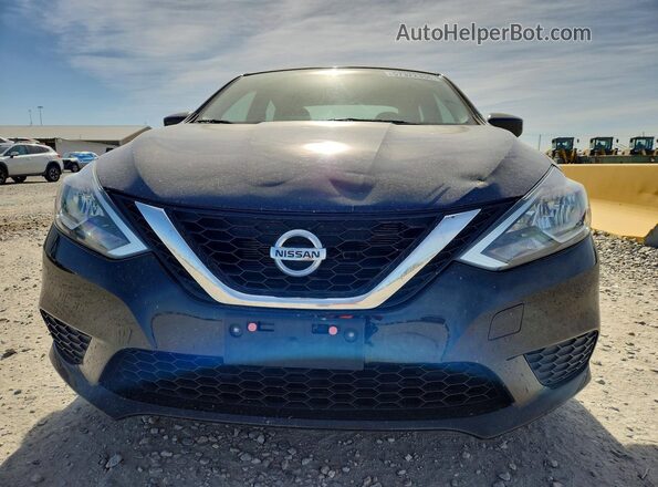 3N1AB7AP5KY443632 2019 NISSAN SENTRA Black Դիմացի տեսք