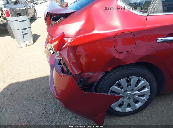 3N1AB7AP6GL655606 2016 NISSAN SENTRA Red უკანა სალონის ხედი