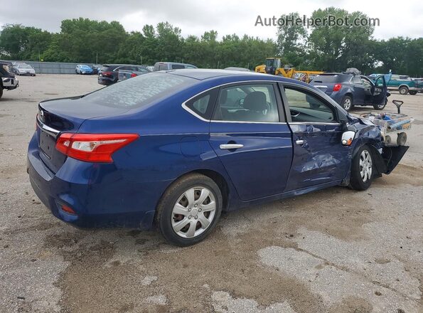 3N1AB7AP6GY218157 2016 NISSAN SENTRA Синий Задняя правая четверть