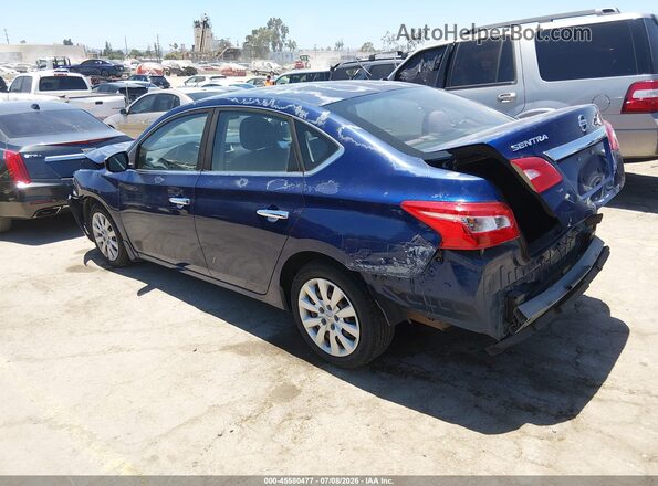 3N1AB7AP6GY328366 2016 NISSAN SENTRA Синий Задняя левая четверть