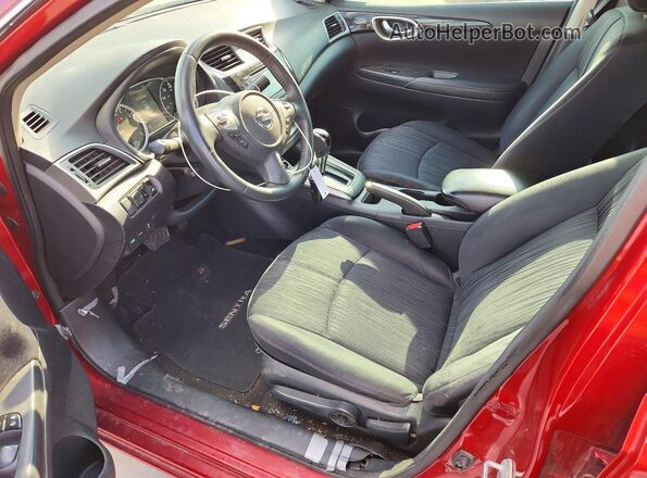 3N1AB7AP6HL637852 2017 NISSAN SENTRA Burgundy წინა სალონის ხედი