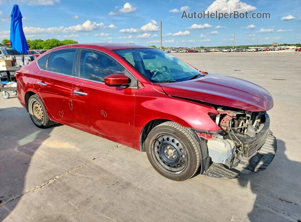 3N1AB7AP6HL637852 2017 NISSAN SENTRA Burgundy წინა მარჯვენა