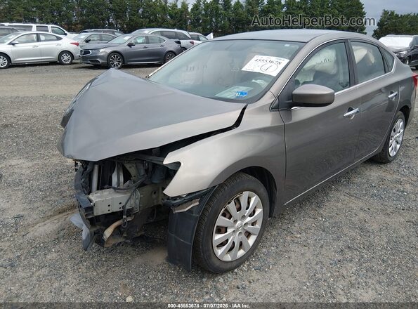 3N1AB7AP6HL653582 2017 NISSAN SENTRA Серый Передняя левая четверть