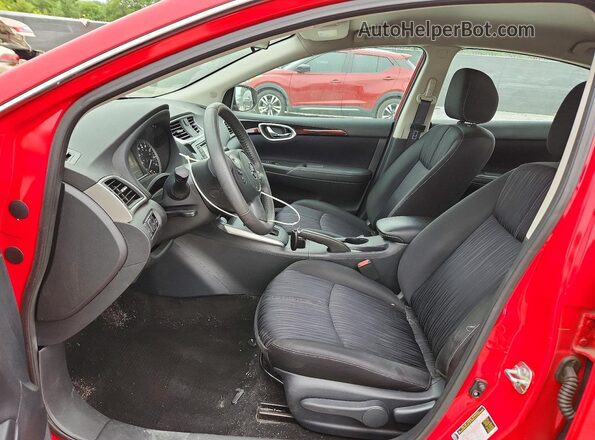 3N1AB7AP6HL710721 2017 NISSAN SENTRA Red Вид салону спереду