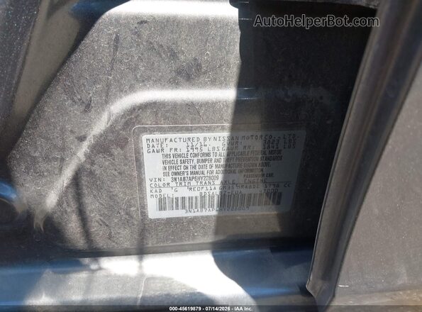 3N1AB7AP6HY228009 2017 NISSAN SENTRA Gray Widok komory silnika