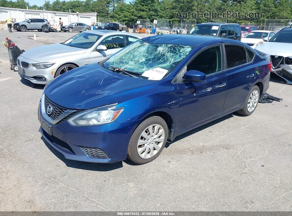 3N1AB7AP6HY293314 2017 NISSAN SENTRA Синий Передняя левая четверть