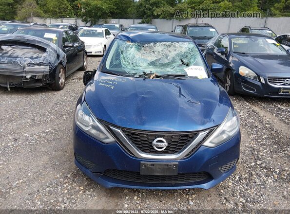 3N1AB7AP6HY293314 2017 NISSAN SENTRA Синий Вид щитка приборов