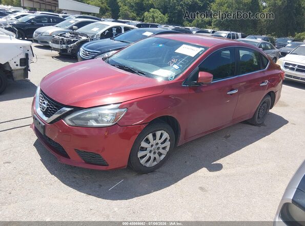3N1AB7AP6HY310581 2017 NISSAN SENTRA Red Przód lewy