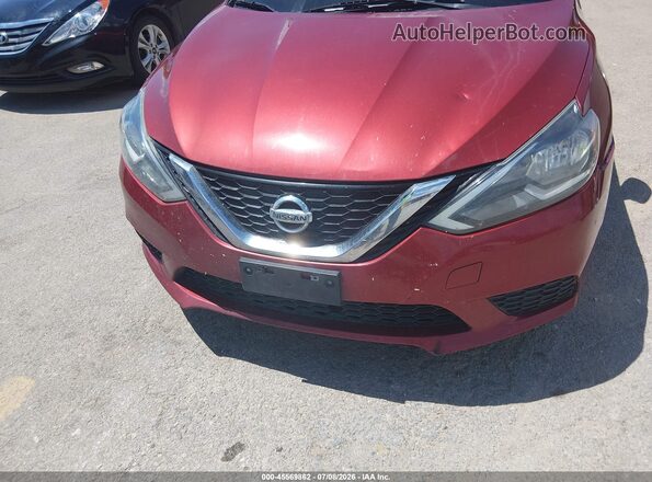 3N1AB7AP6HY310581 2017 NISSAN SENTRA Red Widok z przodu