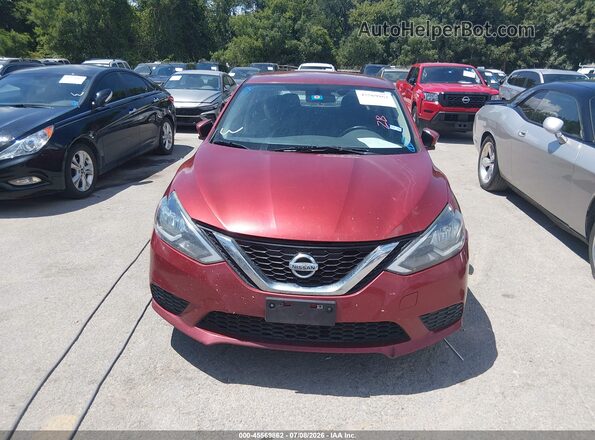 3N1AB7AP6HY310581 2017 NISSAN SENTRA Red Widok zestawu wskaźników