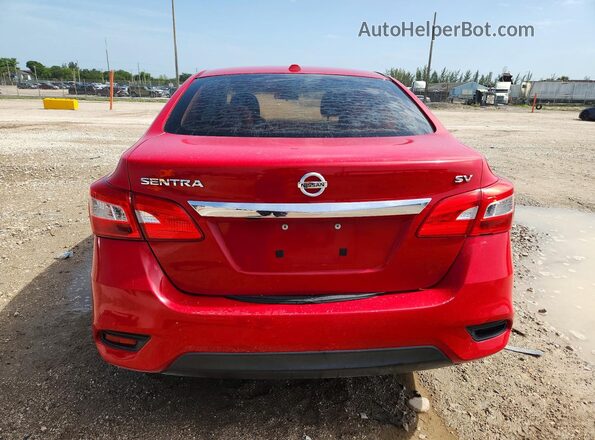 3N1AB7AP6HY357643 2017 NISSAN SENTRA Red Вид ззаду