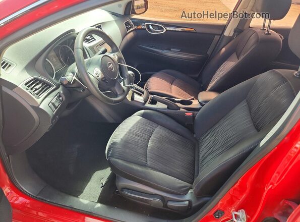 3N1AB7AP6HY357643 2017 NISSAN SENTRA Red Вид салону спереду