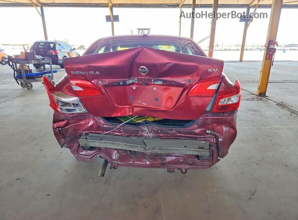3N1AB7AP6HY409580 2017 NISSAN SENTRA Burgundy Vista trasera