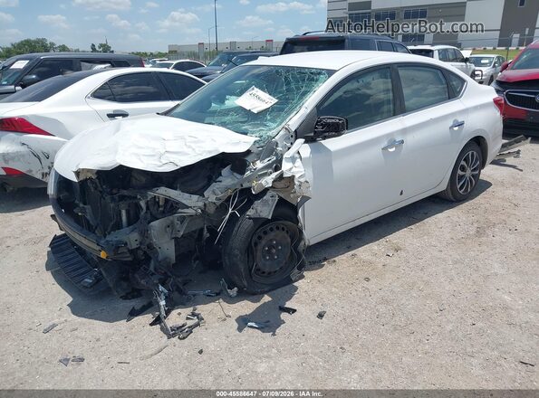 3N1AB7AP6JY201933 2018 NISSAN SENTRA Белый Передняя левая четверть