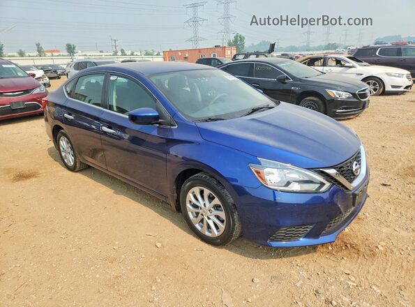 3N1AB7AP6JY217596 2018 NISSAN SENTRA Blue Передня права чверть