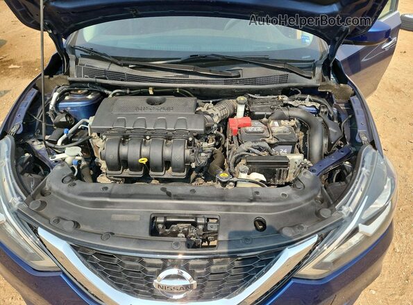 3N1AB7AP6JY217596 2018 NISSAN SENTRA Blue Вид задньої частини салону