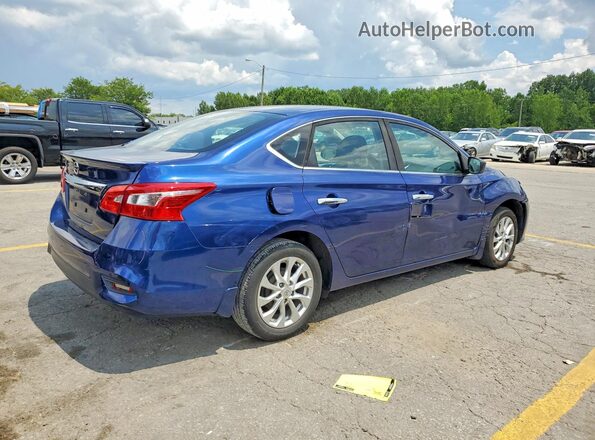 3N1AB7AP6JY218151 2018 NISSAN SENTRA Blue Trasero derecho