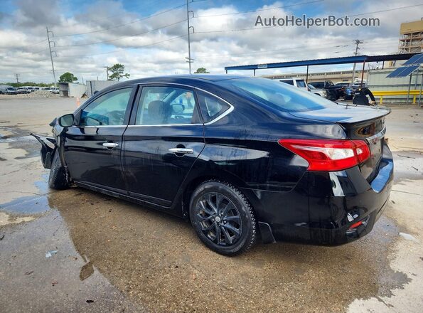 3N1AB7AP6JY264515 2018 NISSAN SENTRA Black Trasero izquierdo